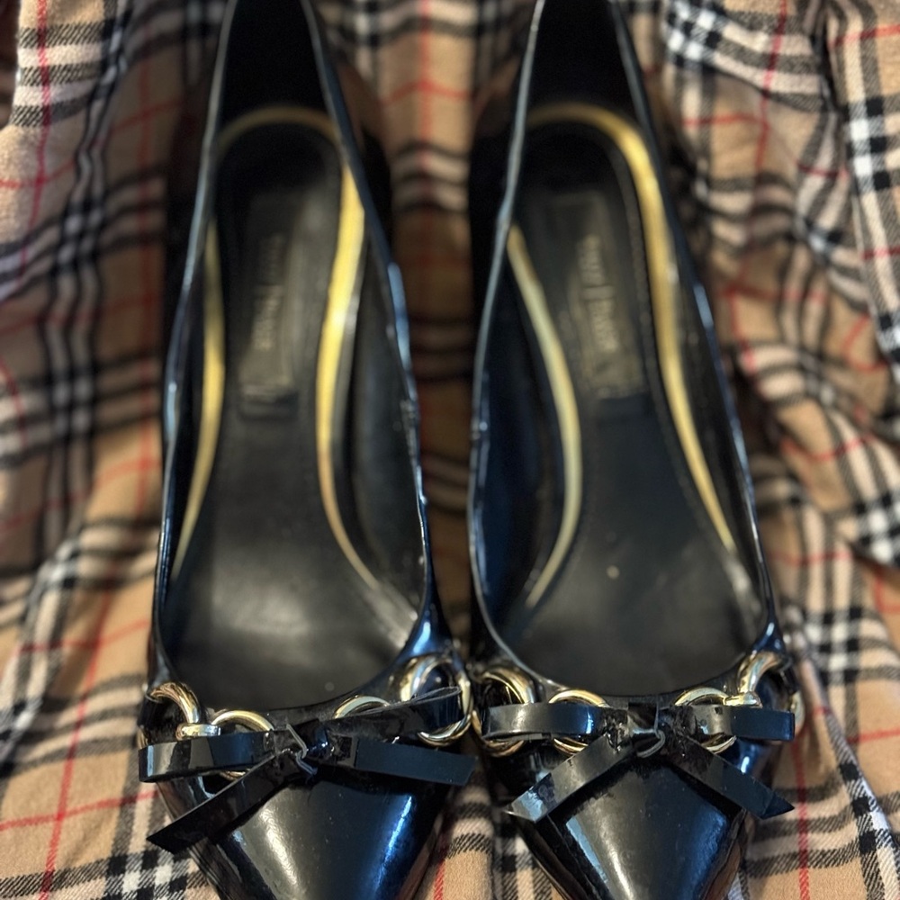 Stylish Black Patent Leather Heels